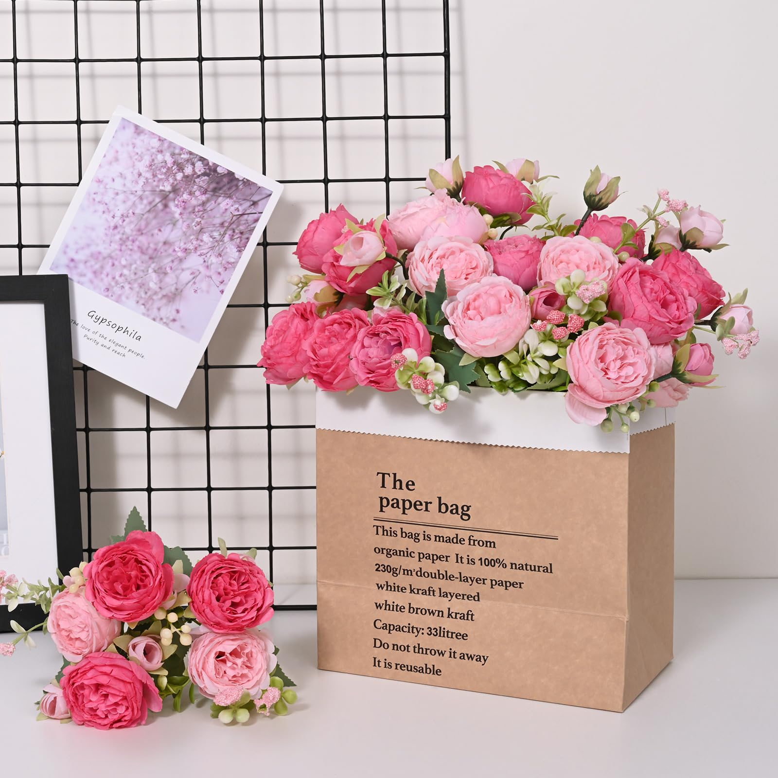 Amazon｜シャクヤクの造花 ミックスピンク シャクヤクの造花 牡丹